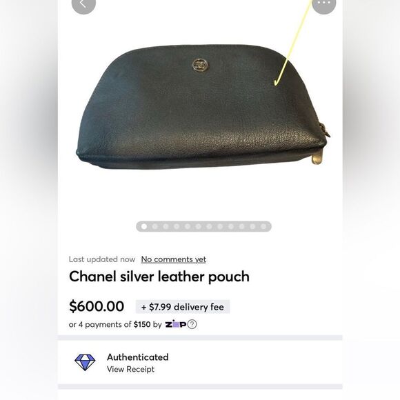 Gucci leather silver pouch - Picture 16 of 16